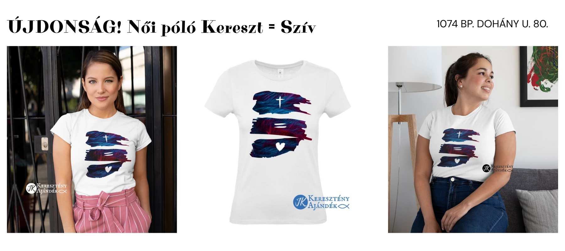 Kereszt = Szív póló