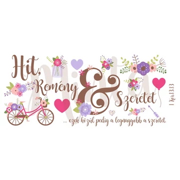 Hit, remény, szeretet- igés, keresztény feliratos, kerámia bögre 330 ml VILÁGOSZÖLD