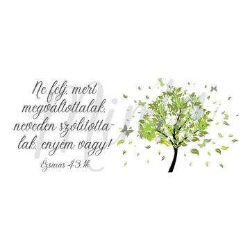 Ne félj, mert megváltottalak, neveden szólítottalak, enyém vagy - igés, keresztény feliratos, kerámia bögre 330 ml FEHÉR