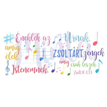 Éneklek az Úrnak amíg élek - igés, keresztény feliratos, kerámia bögre 330 ml TÜRKIZ