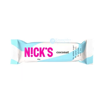 Nick's kókuszos csokoládé szelet - díjnyertes kókuszos finomság hozzáadott cukor nélkül, gluténmentesen 40g