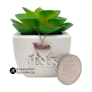I love Jesus - keresztény, nemesacél, medálos nyaklánc ( női nyaklánc )