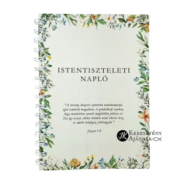 Istentiszteleti Napló - A törvény könyvét szüntelen tanulmányozd - A5 - ös méretű, spirálozott füzet, felnőttek részére