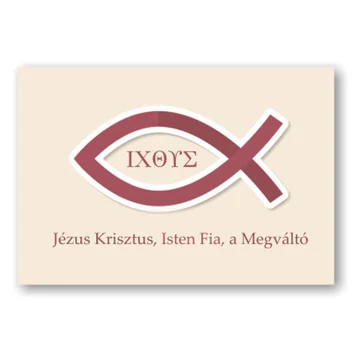 Jézus Krisztus, Isten Fia, a Megváltó (Ichthys) - igés ajándékkísérő kártya, igekártya