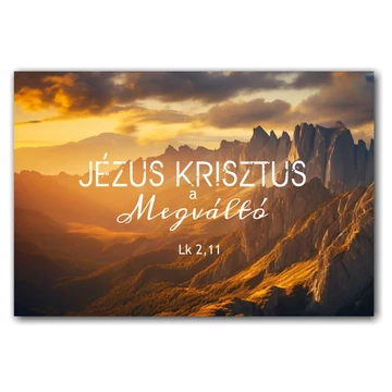 Jézus Krisztus a Megváltó - igés ajándékkísérő kártya, igekártya
