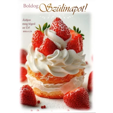 Boldog szülinapot! Áldjon meg téged az Úr! 4Móz 6,24 - képeslap, igés, boríték nélküli ( Ároni áldás )