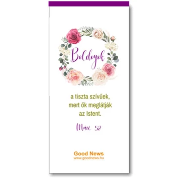 Isten a mi oltalmunk és erősségünk - mágneses, keresztény feliratos, igés, papír könyvjelző