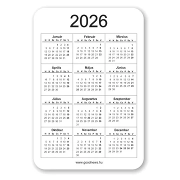 Mennyivel értékesebbek vagytok ti a madaraknál Lk.12:24 - Kártyanaptár 2026 - igés, feliratos, karton 