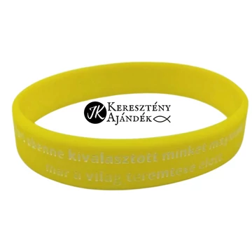 CHOSEN - Szilikon karkötő-angol felirattal + magyar ige (egy méret)