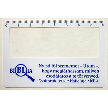 Nyisd föl szememet, Uram - igés, bankkártyaméretű nagyító ( 85 x 55 mm )