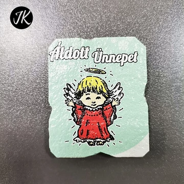 Áldott ünnepet! - Angyal, Karácsonyi, kő, igés, hűtőmágnes