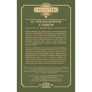 Logisztori – Reformáció 2. rész - nyomozós játék 14 éves kortól (magyar reformáció )