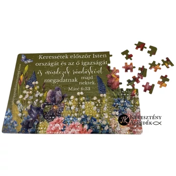 Keressétek először Isten országát - keresztény témájú, karton kirakó, puzzle nagyoknak és felnőtteknek - 120 darabos