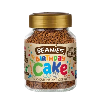 Beanies &quot;Birthday Cake&quot; ízű instant kávé 50 g - glutén -, tej -  és cukormentes - 25 adag