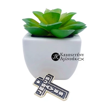 Jesus Saves - igés, keresztény feliratos kitűző, fémből ( Jézus megment )