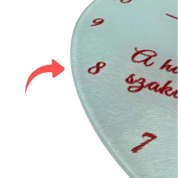 A hármas fonál nem szakad el egyhamar. Préd. 4,12 - igés, ÜVEG falióra ( szublimációs, 20cm ) - texturált felületű, AKCIÓS, kis szépséghibával