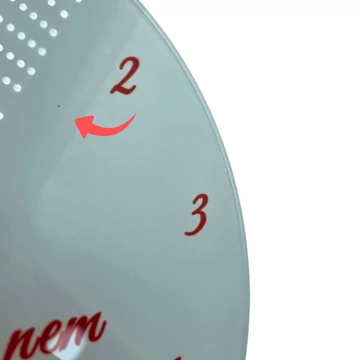 A hármas fonál nem szakad el egyhamar. Préd. 4,12 - igés, ÜVEG falióra ( szublimációs, 20cm ) - sima felületű, AKCIÓS, kis szépséghibával
