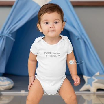 Isten gyermeke vagyok - keresztény feliratos body, rövid ujjú, unisex fazon, FEHÉR színben ( akár keresztelőre is ) 3 - 6 hónapos méret + videós bemutató