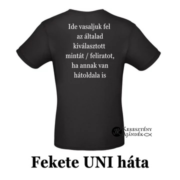 FEKETE Unisex ÜRES póló - egyedi póló rendeléshez, válassz hozzá MINTÁT is! ( többféle színben / méretben ) 2XL méret