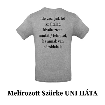 MELÍROZOTT SZÜRKE Unisex ÜRES póló - egyedi póló rendeléshez, válassz hozzá MINTÁT is! ( többféle színben / méretben ) 2XL méret