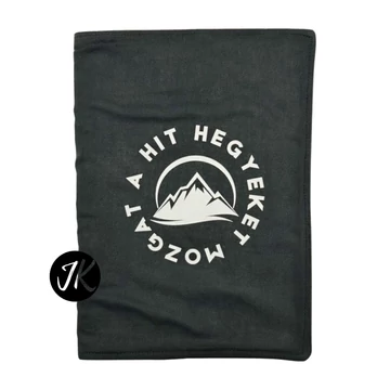 A hit hegyeket mozgat - bibliaborító textil anyagból EFO / RÚF méretre FEKETE