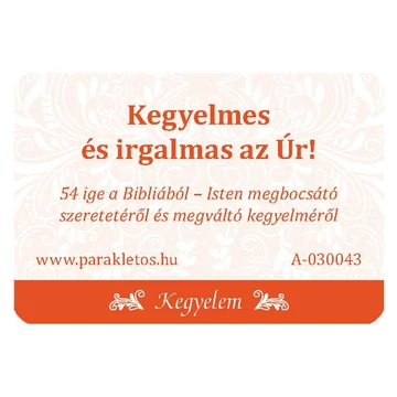 Kegyelmes - 54 darabos kártyacsomag, Isten megbocsátó szeretetéről és megváltó kegyelméről