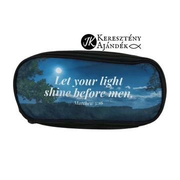 Let your light shine before men - zippzáros ceruza -, sminkeszköz vagy tolltartó fiúknak / lányoknak
