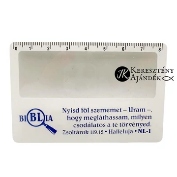 Nyisd föl szememet, Uram - keresztény feliratos, igés, bankkártyaméretű nagyító ( 85 x 55 mm )
