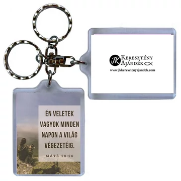 Igés kulcstartó - Én veletek vagyok minden napon a világ végezetéig (műanyag)