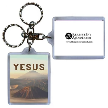 Igés kulcstartó: Yesus ( keresztény feliratos, műanyag kulcstartó )