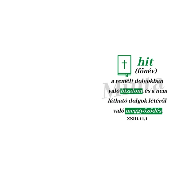 Hit a remélt dolgokban való bizalom - igés, keresztény feliratos, kerámia bögre 330 ml SÖTÉTZÖLD