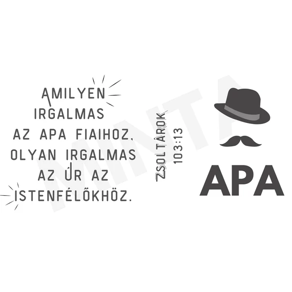 APÁK NAPJÁRA - Apa / Amilyen irgalmas az apa a fiaihoz - igés, keresztény feliratos, kerámia bögre 330 ml SÖTÉTKÉK