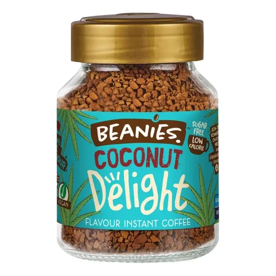 Beanies Coconut Delight Kókuszos ízesítésű, ízű instant kávé 50 g - cukormentes, gluténmentes, tejmentes, 25 adag