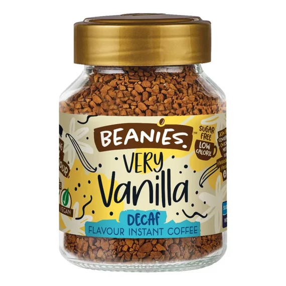 Beanies KOFFEINMENTES VERY VANILLA ízesített, instant kávé 50G - cukormentes, gluténmentes, tejmentes, 25 adag