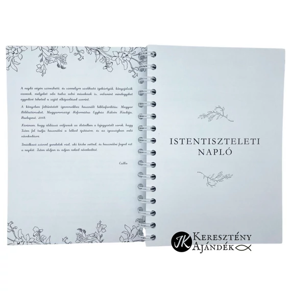 Istentiszteleti Napló - A törvény könyvét szüntelen tanulmányozd - A5 - ös méretű, spirálozott füzet, felnőttek részére