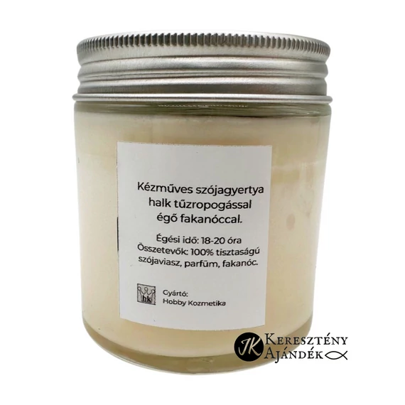 Kelj fel tündökölj, mert eljött világosságod! Ézsaiás 60,1 - igés, keresztény feliratos, kézműves szójagyertya, fűszeres KEKSZes illattal VIRÁGOS