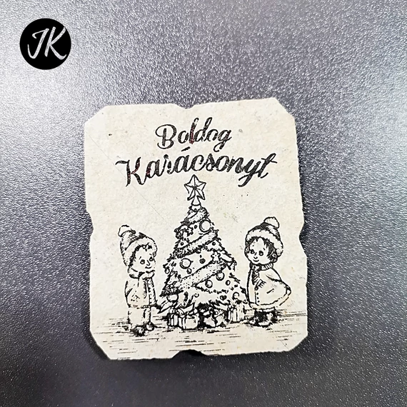UTOLSÓ DARABOK! Boldog Karácsonyt - karácsonyi, kő, hűtőmágnes
