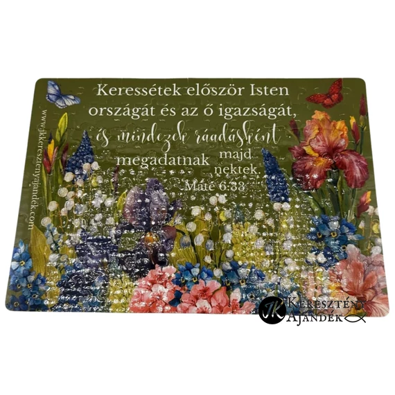Keressétek először Isten országát - keresztény témájú, karton kirakó, puzzle nagyoknak és felnőtteknek - 120 darabos