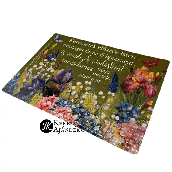 Keressétek először Isten országát - keresztény témájú, karton kirakó, puzzle nagyoknak és felnőtteknek - 120 darabos