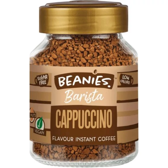 Beanies Barista Cappuccino ízű instant kávé 50 g - cukormentes, gluténmentes 25 adag