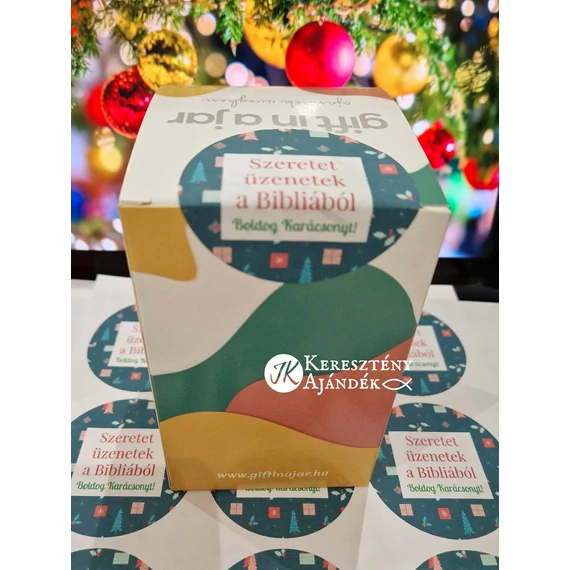 Szeretet üzenetek a Bibliából - Bátorító idézetek a Bibliából 30+1 bátorító igevers, üvegben és díszdobozban KARÁCSONYI KIADÁS