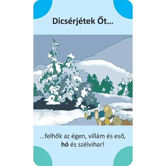 Dicsérjétek az Urat - dicséret kvartett a 148. zsoltár alapján  - kártyajáték, 7 éves kortól