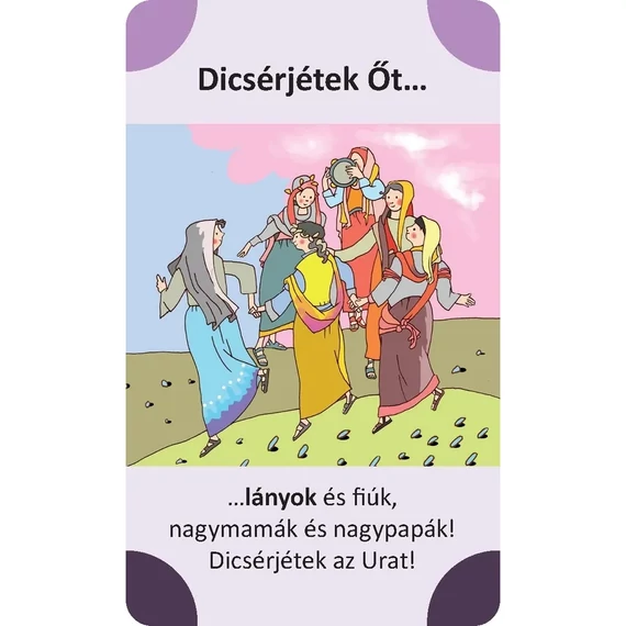 Dicsérjétek az Urat - dicséret kvartett a 148. zsoltár alapján  - kártyajáték, 7 éves kortól