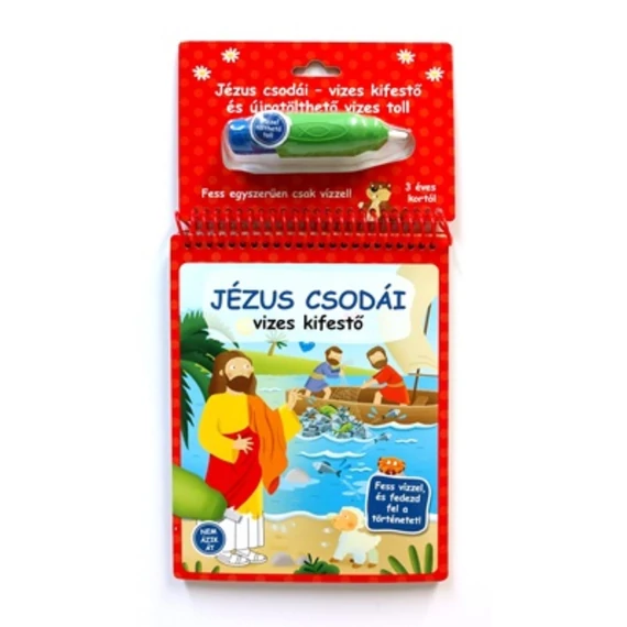 Jézus csodái - vizes kifestő ( Vízzel újratölthető tollal egy csomagban! )