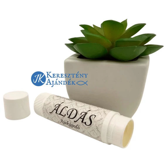 Áldás - ÁLDÁS - hidratáló ajakápoló - keresztény feliratos, kézműves termék, 6 ml