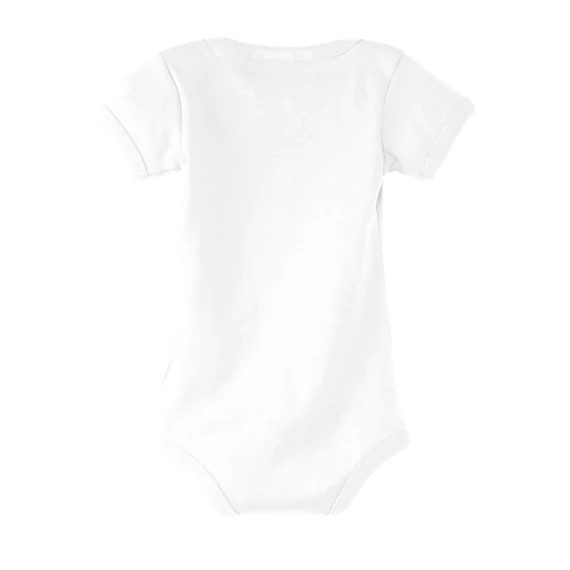 Jézus nagyon szeret engem - keresztény feliratos body, rövid ujjú, unisex fazon, FEHÉR színben ( akár keresztelőre is ) 6 - 12 hónapos méret 