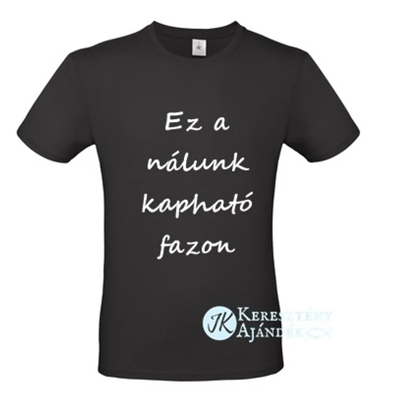Ti vagytok a világ világossága-  igés, mintás, keresztény feliratos, kereknyakú férfi póló, FEKETE S - 2XL méretben ( S )