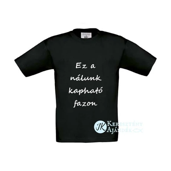 Ti vagytok a világ világossága - igés, mintás, keresztény feliratos, kereknyakú póló, lányoknak, fiúknak (1 évestől 14 éves korig ) FEKETE - 1-2 éves méret