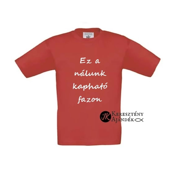 Légy erős és bátor ( Bárányos ) - igés, mintás, keresztény feliratos, kereknyakú póló, kislányoknak, kisfiúknak (1 évestől 11 éves korig ) PIROS - 3-4 éves méret