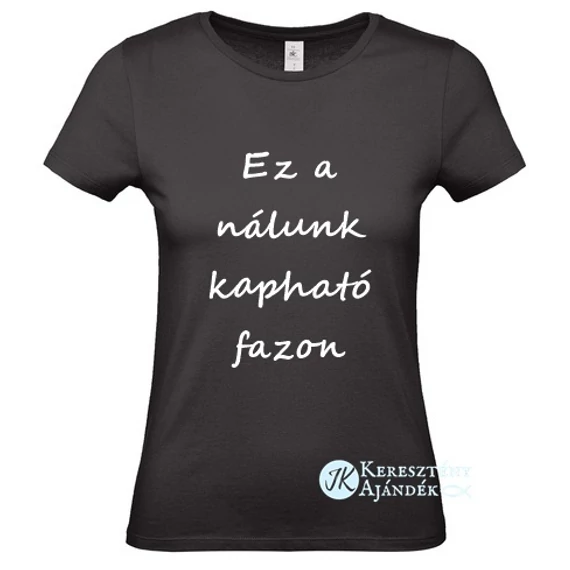 Ti vagytok a világ világossága-  igés, mintás, keresztény feliratos, kereknyakú női póló, FEKETE XS - 2XL méretben ( XS )
